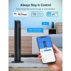 Black Smart Tower Fan with Wi-Fi App Control for Convenient Cooling